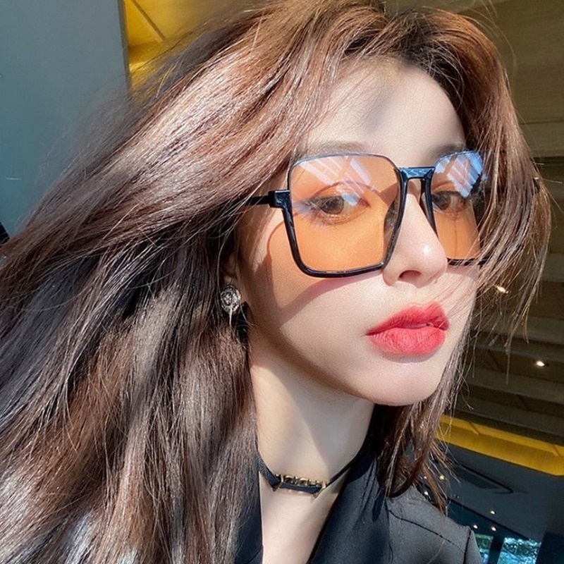 (KIQI-FASHION) COD Kính Mát Gọng Kim Loại Chống Tia Uv400 Thời Trang Cho Nữ