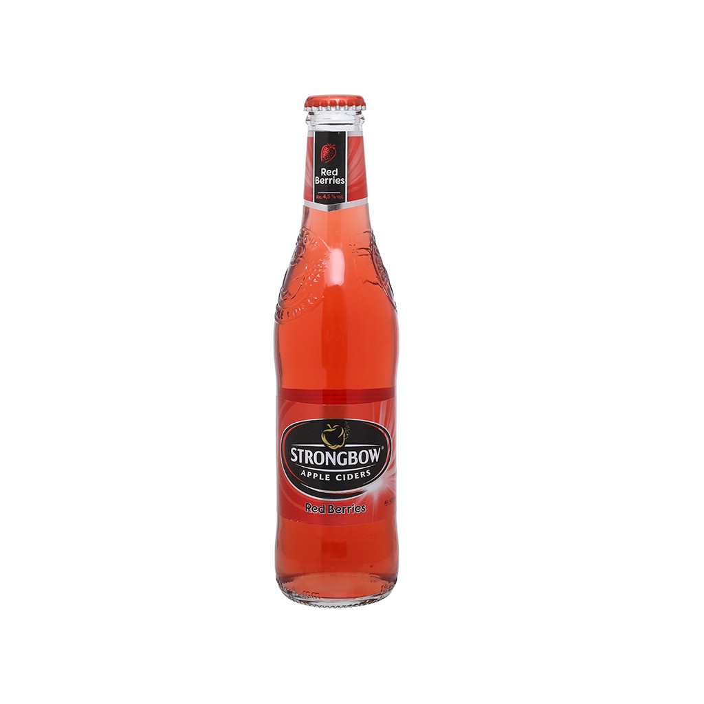 Thùng 24 chai Strongbow dâu đỏ 330ml/chai