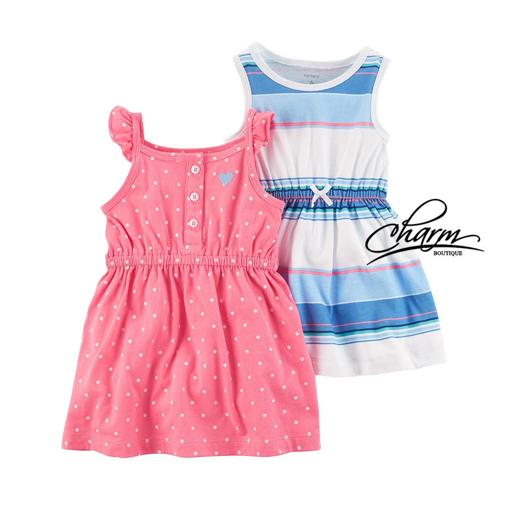 Váy Cho Bé Gái, Đầm Bé Gái Thun CARTER'S Chính Hãng
