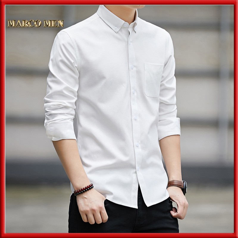 [HÀNG CAO CẤP] Áo sơ mi nam dài tay dáng ôm hàn quốc vải oxford thoáng mát thấm hút mồ hôi,chống nhăn SM001 | BigBuy360 - bigbuy360.vn