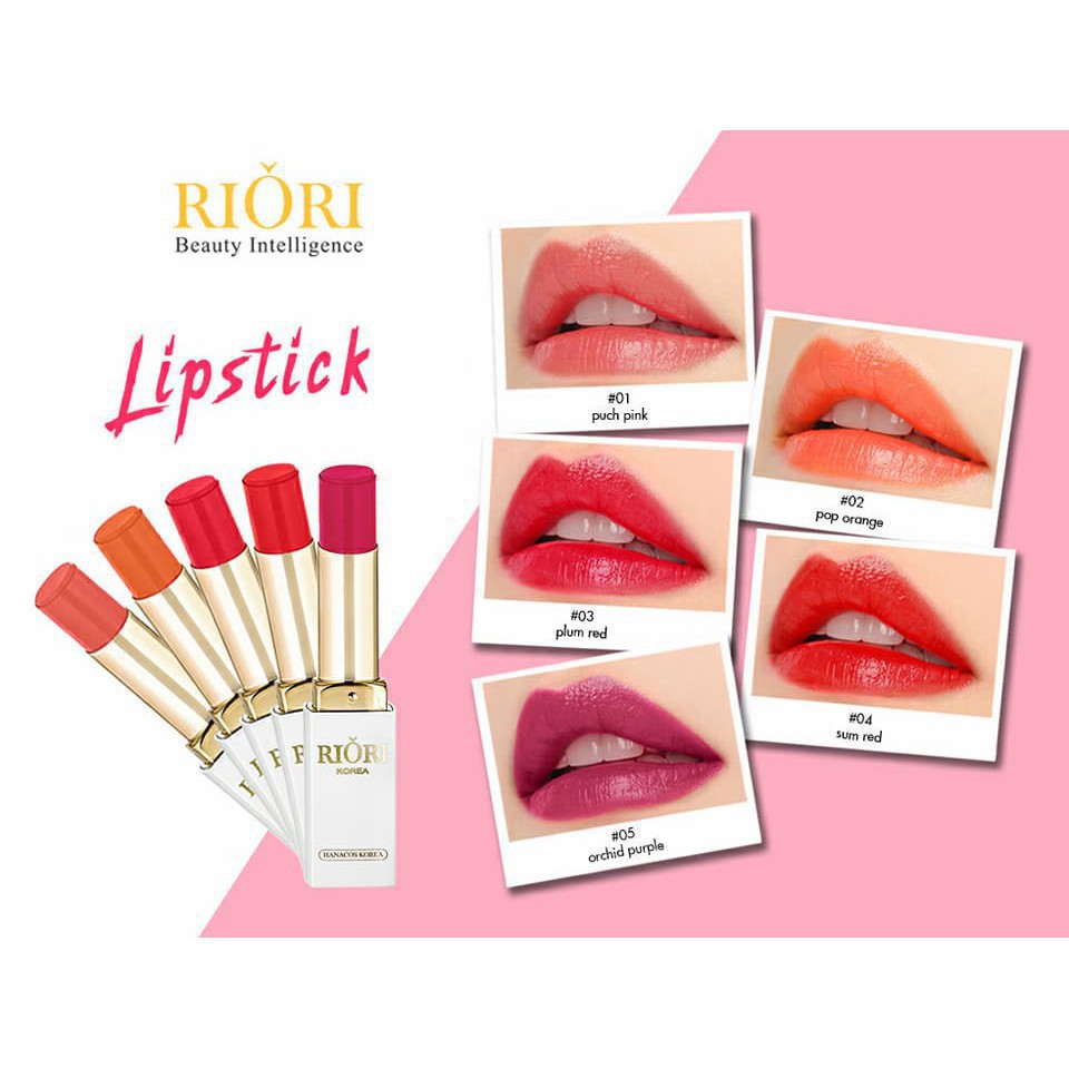 Son Dưỡng Môi RIORI Lipstick 5 Màu. Để có bờ môi quyến rũ, thu hút mọi ánh nhìn💄Son Dưỡng không chì💄 HM22