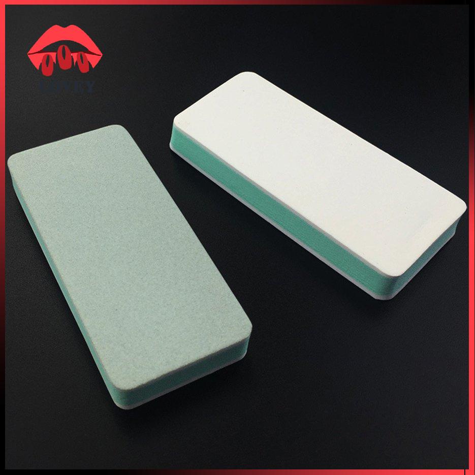 [Hàng mới về] Khối dũa đánh bóng móng tay hai mặt lục và trắng đa năng