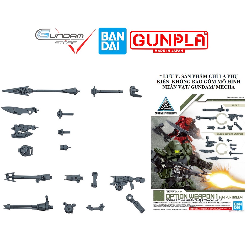 Mô Hình 30MM OPTION WEAPON 1 PORTANOVA Bandai 1/144 30 Minutes Missions Đồ Chơi Lắp Ráp Anime Nhật