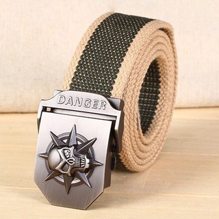 Thắt lưng, nịt lưng vải US Army mặt đầu lâu