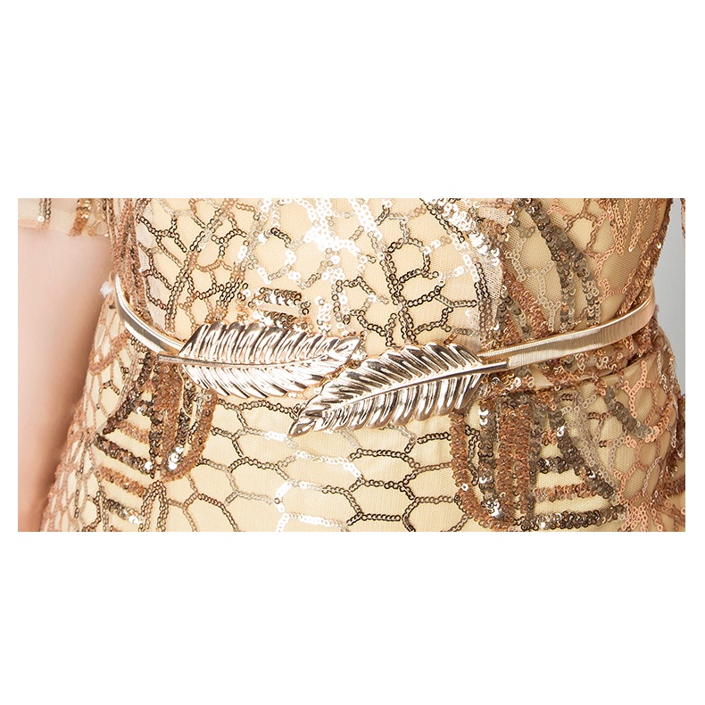 Vải ren kim sa màu da 903