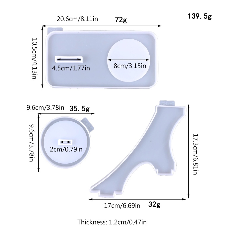Khuôn Silicon Làm Giá Đỡ Chậu Hoa Bằng Resin Diy