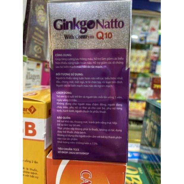 Viên bổ não Ginkgo Natto With Coenzym Q10 (hộp 100 viên) | BigBuy360 - bigbuy360.vn