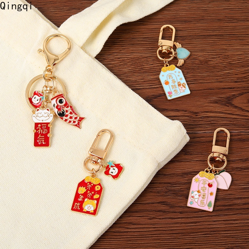 Móc khóa Miss Zoe hình cá vũ trụ hoạt hình may mắn cho nam nữ