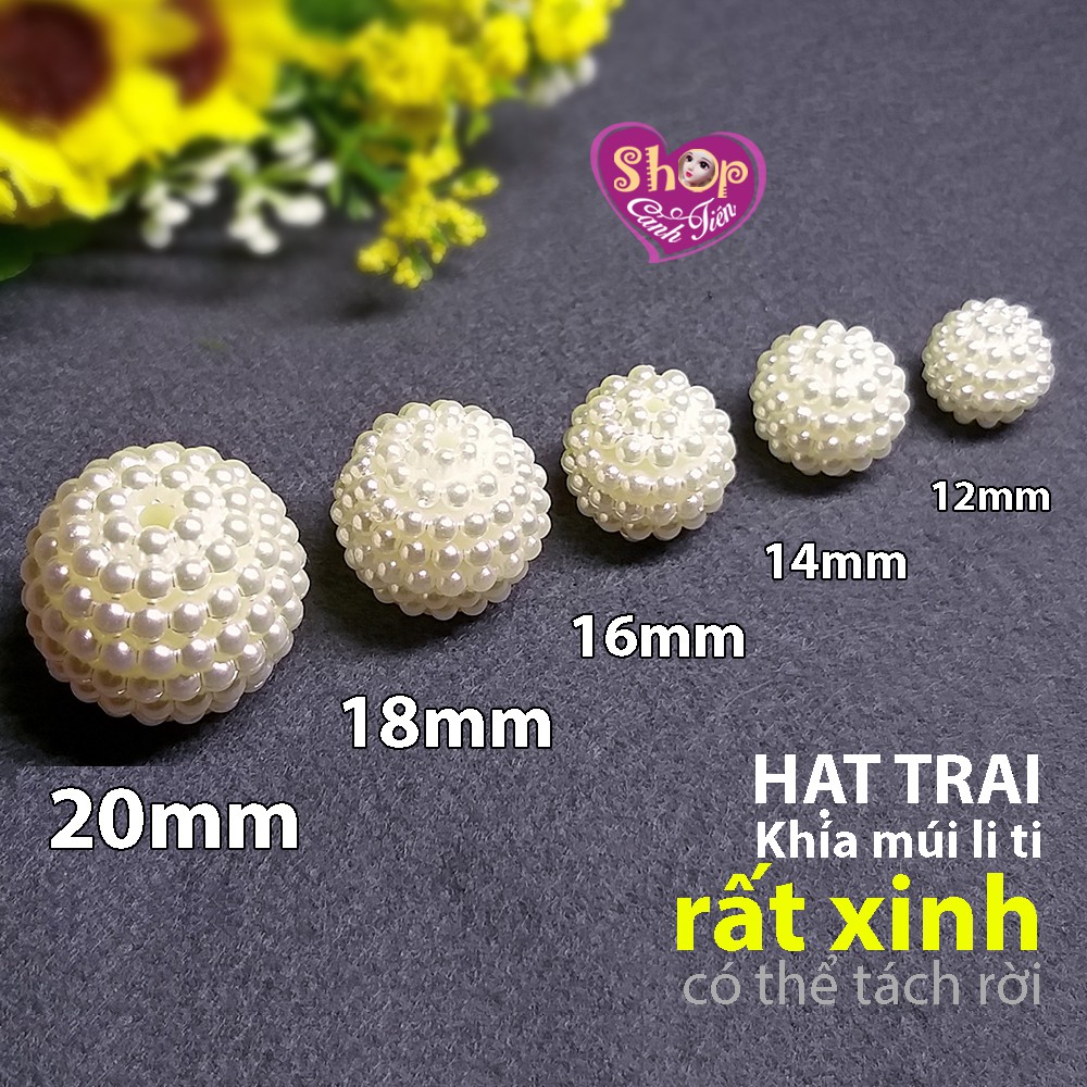 Gói 20gr Hạt trai đủ size 12-20mm kết múi li ti rất xinh, Phụ kiện Đám cưới cô dâu - HÀNG ĐẸP