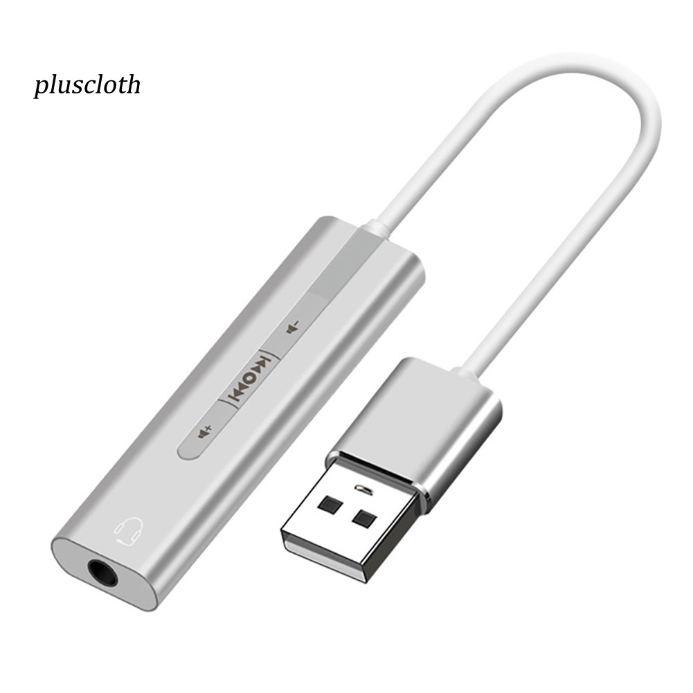 Card âm thanh ngoài 2 trong 1 chuyển đổi cổng USB sang cổng 3.5mm 7.1 dành cho tai nghe/ micro