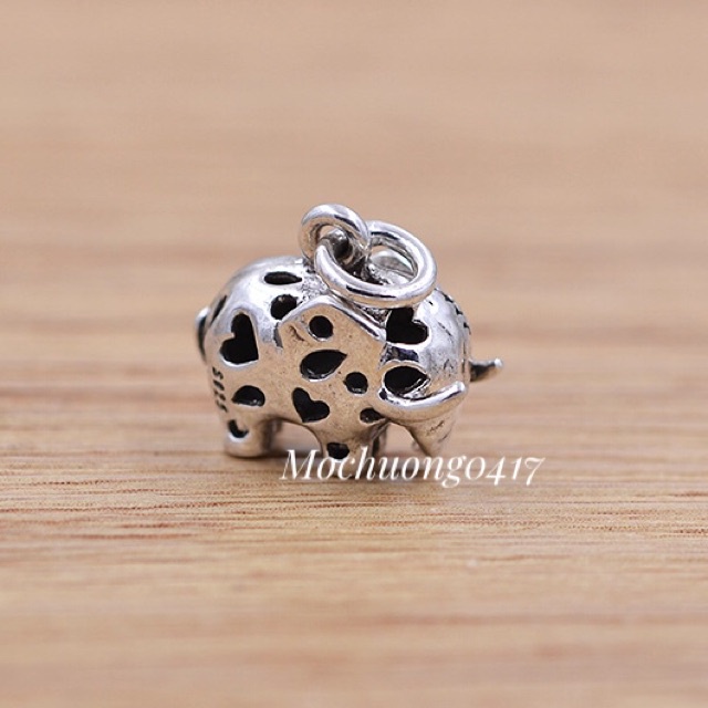 KHO SỈ  Charm bạc hình chú voi - Hàng loại 1 cực đẹp PH283