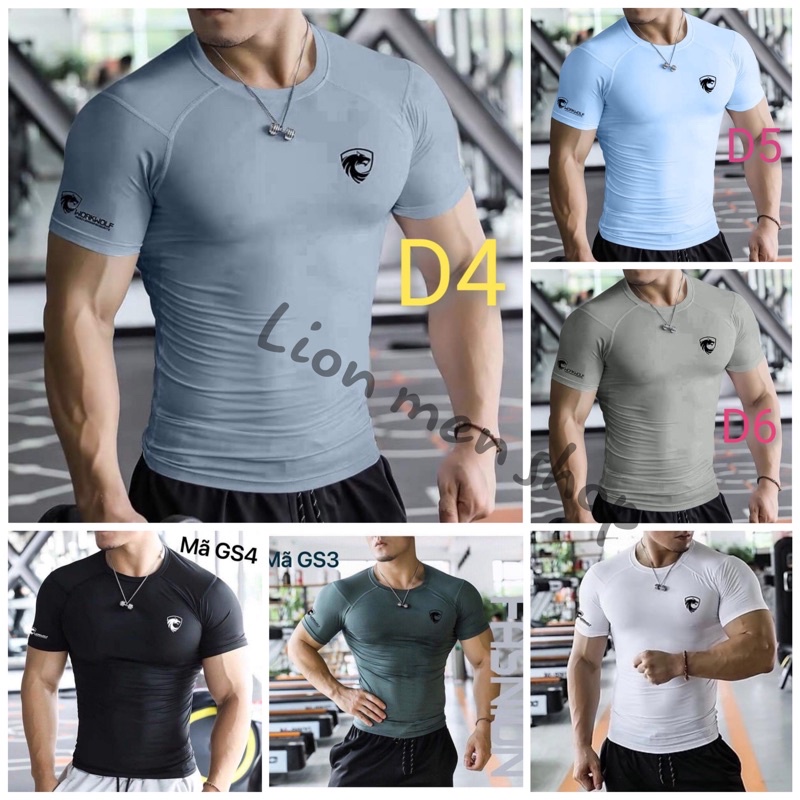 Áo Thun Thể Thao Nam Cổ Tròn Tay Ngắn Thun Lạnh Co Giãn 4c