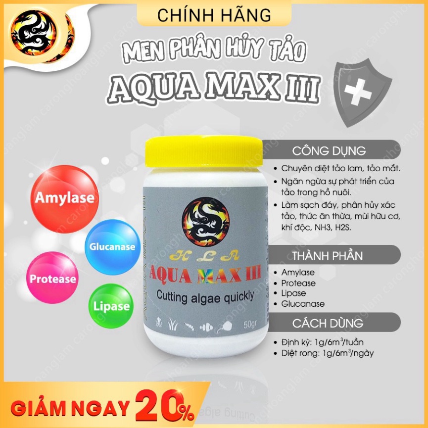 Men Diệt Tảo Hồ Cá AQUA MAX 3 HLA