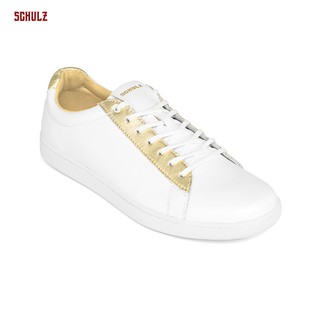 Giày sneaker da bò đế cao su schulz s01-iv19trang màu trắng