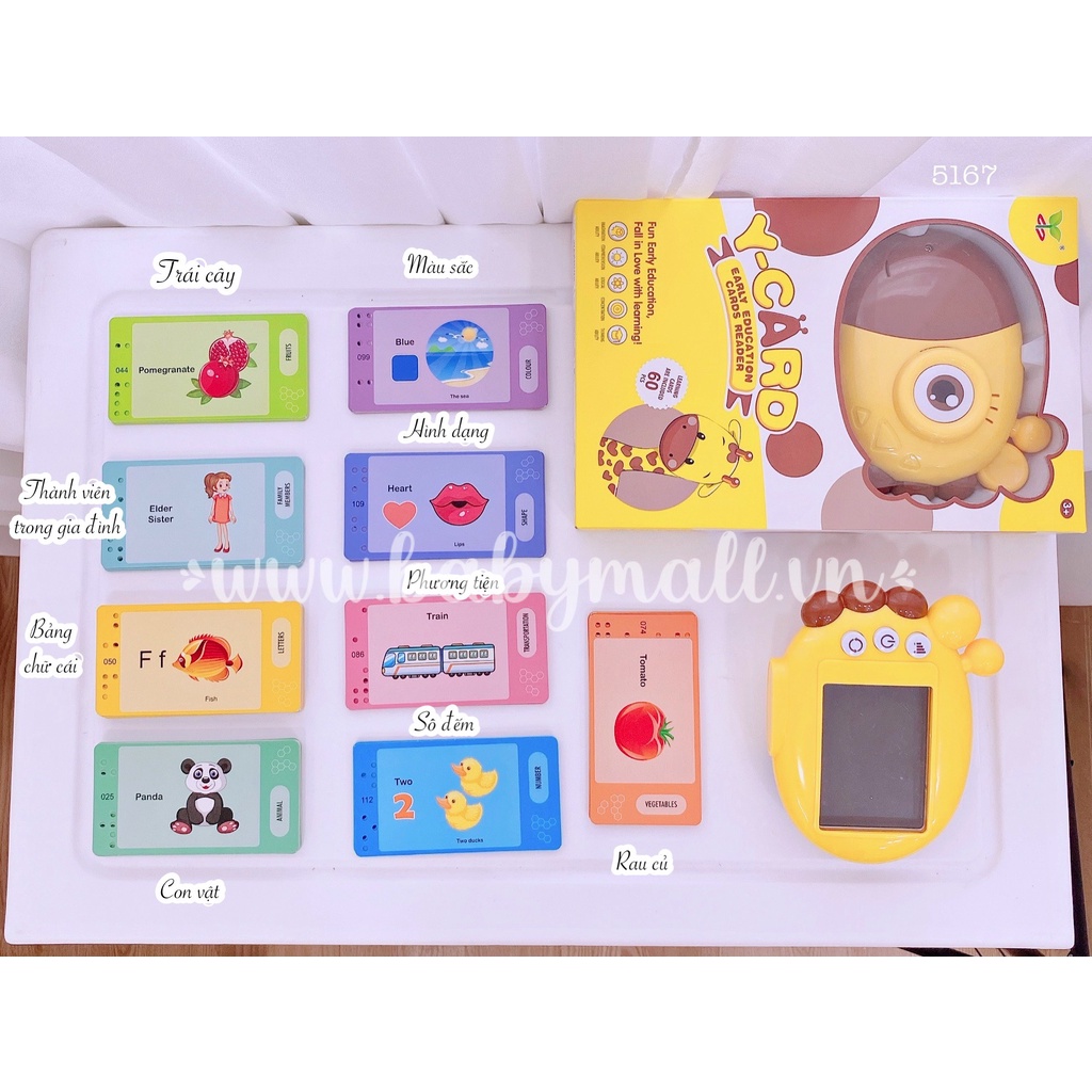 Máy đọc thẻ flashcard tiếng Anh hươu vàng 5167