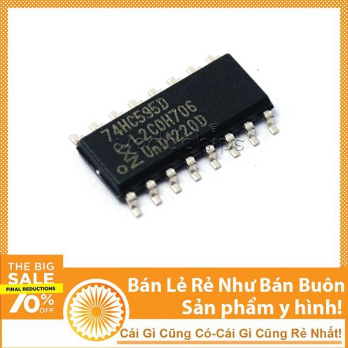 Linh Kiện IC Logic 74HC595D SOP16 Chân Dán