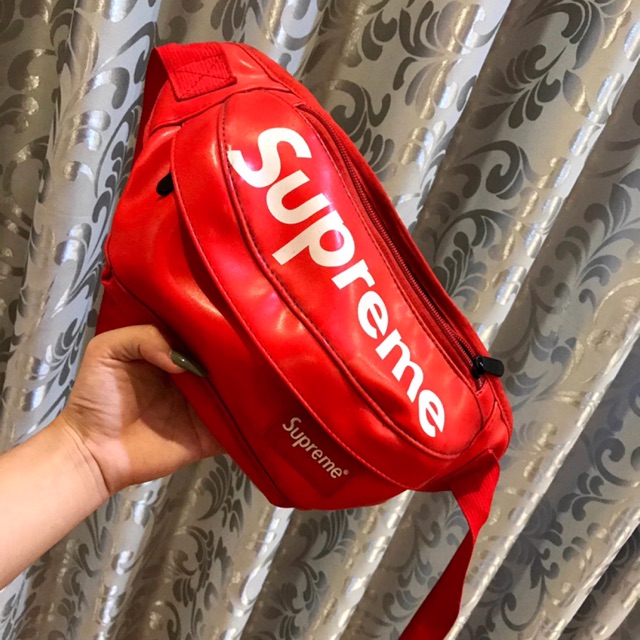 Túi đeo chéo supreme đỏ trơn