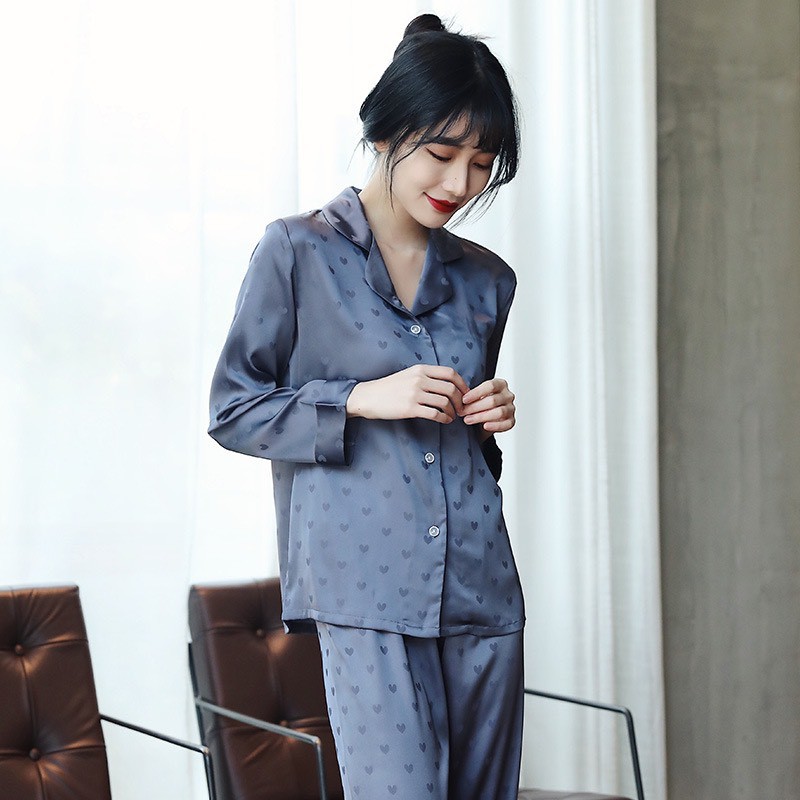 Bộ ngủ dài tay, pyjama hình tim | BigBuy360 - bigbuy360.vn