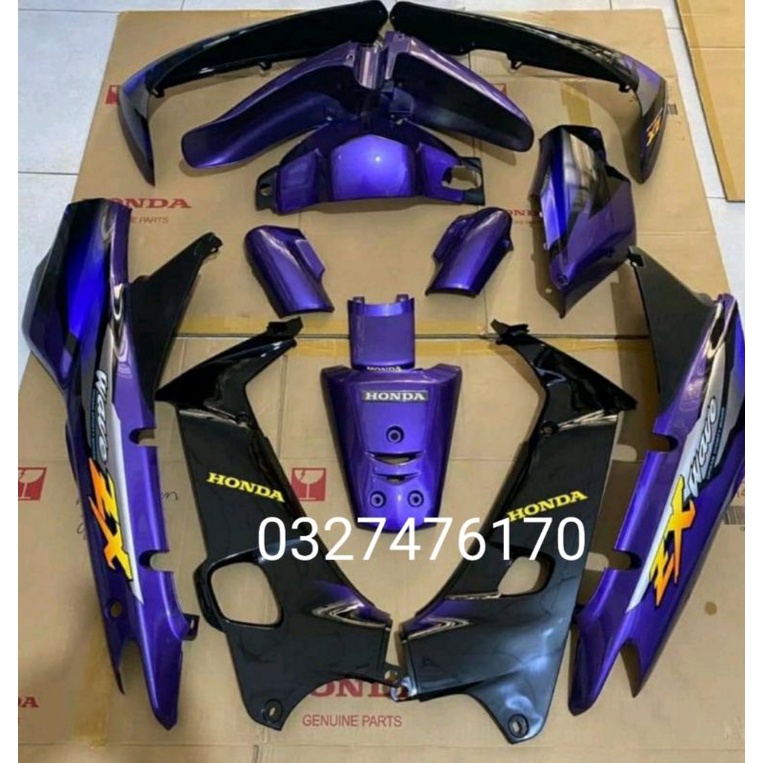 Bộ nhựa dàn áo xe WAVE ZX màu tím zin chính hãng