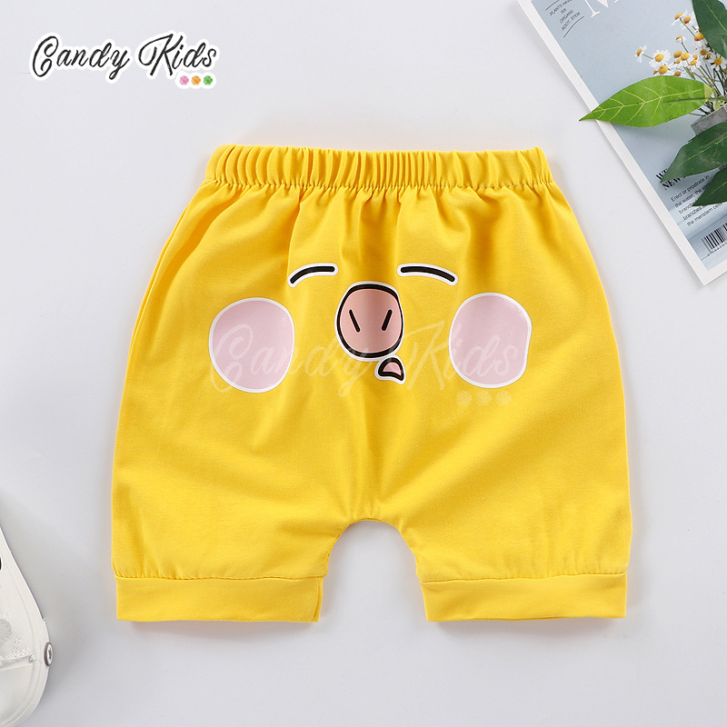 Quần Short Cotton Họa Tiết Hoạt Hình Xinh Xắn Dành Cho Bé 0-5 Tuổi