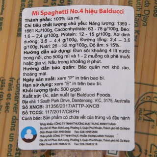 Mì Ý Linguine Balducci Số 4