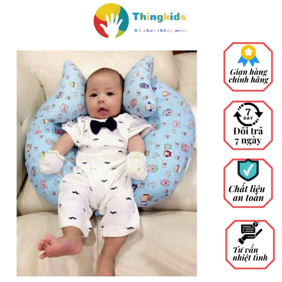 Combo Gối Chữ C và Gối Tai Voi cho bé - Thingkids