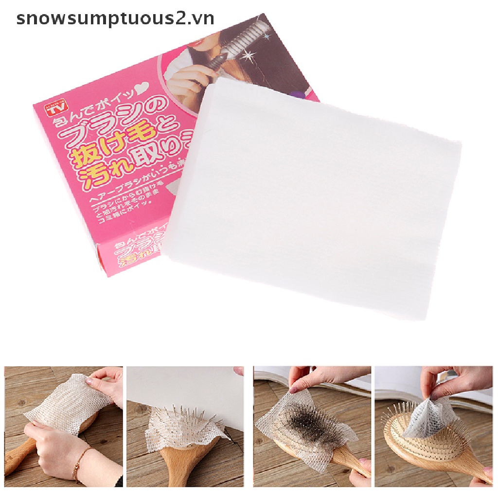 [Hàng mới về] Set 50 miếng giấy làm sạch lược chải tóc vải không dệt chuyên nghiệp một kích thước