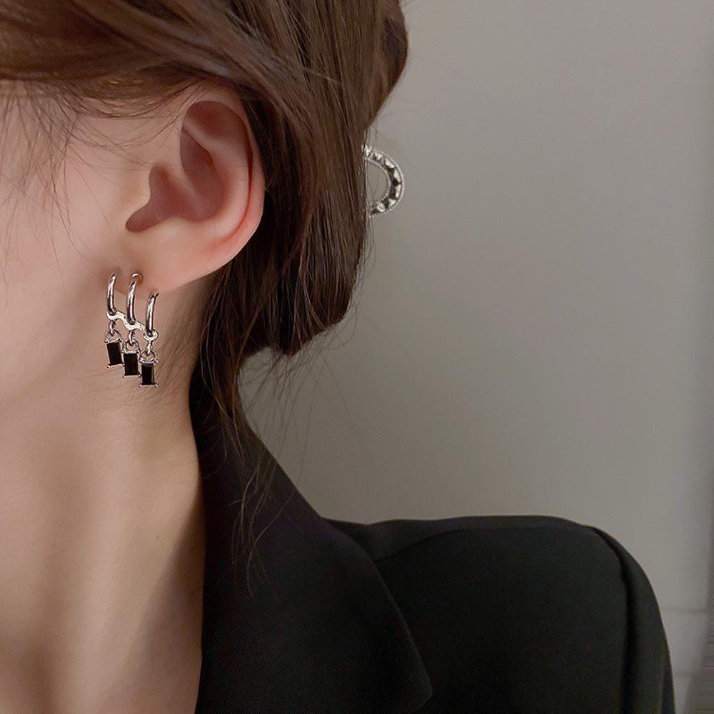 JARRED Hoa Tai Dáng Dài Đính Đá Nhân Tạo Thời Trang