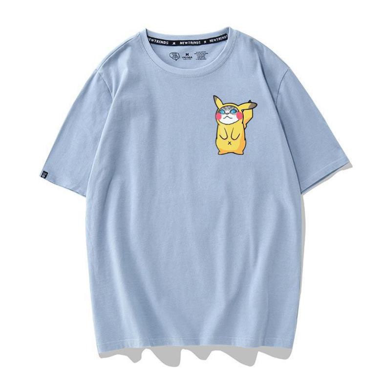 [Hàng Xịn, Gía Tốt] Áo Phông Thun Nữ Tay Ngắn Icon Họa Tiết Pika Chu Dễ Thương - Unisex - Cotton - Mã AT024