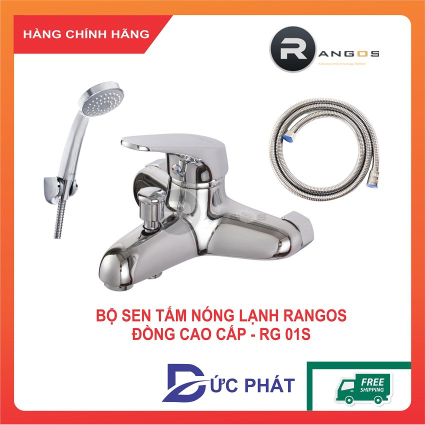 Bộ sen tắm Rangos RG-01S, Sen vòi cao cấp đồng mạ crom chính hãng bảo hành tem điện tử 3 năm