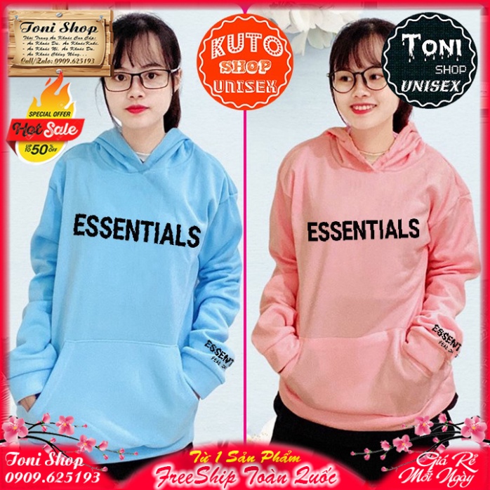 ÁO HOODIE ESSENTIALS In Pet Siêu Bền Đẹp (HD7000 - Kèm Video Ảnh Thật) (TONI SHOP)