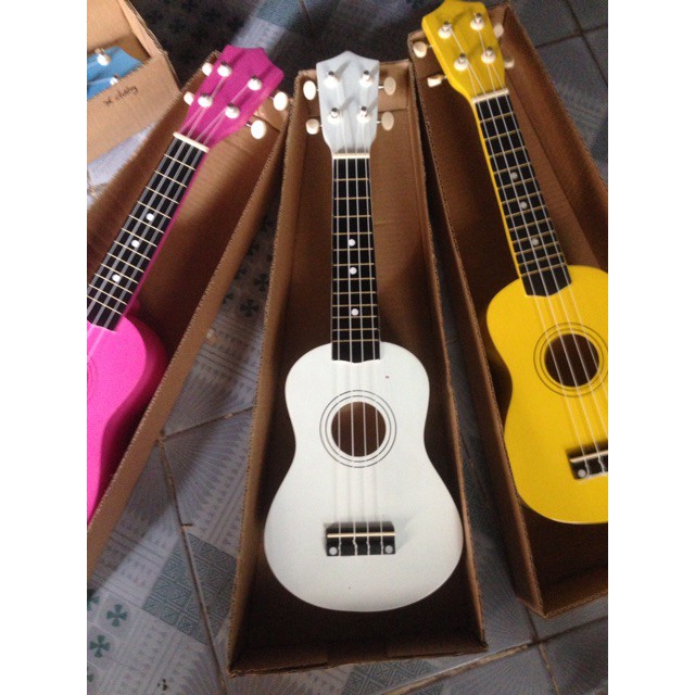 (Hot Sale) Ukulele đàn guitar mini đa sắc màu tặng hướng dẫn tự học