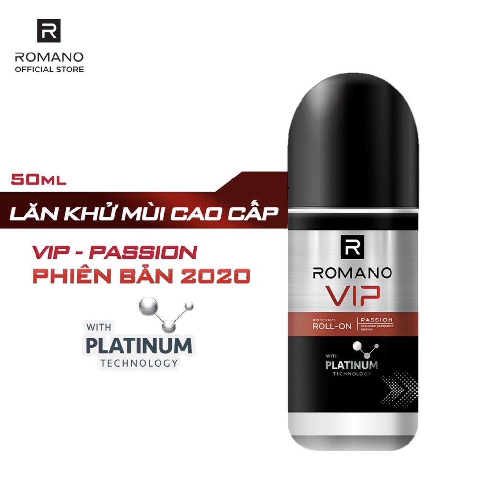 Lăn khử mùi Romano Vip Platinum 50ml