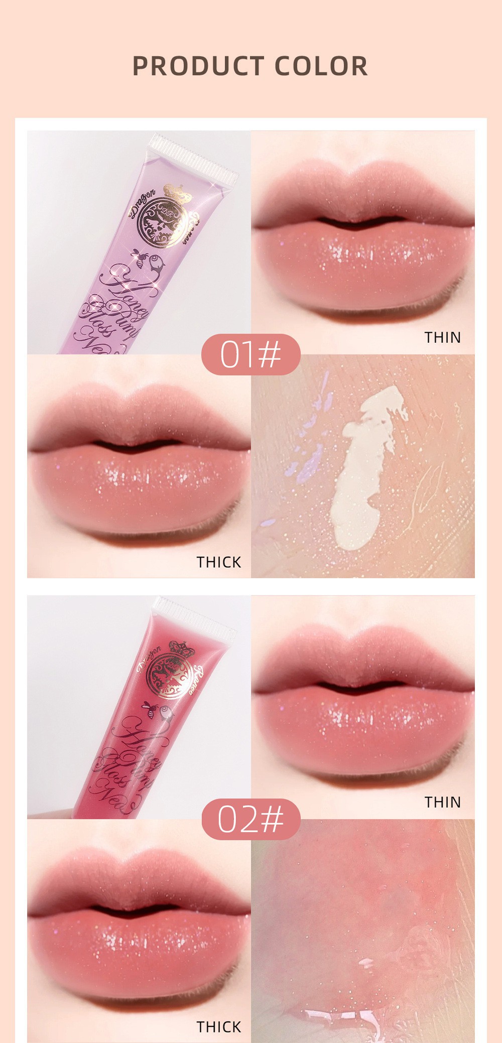 [Hàng mới về] Son Bóng Màu Trong Suốt Dễ Sử Dụng | BigBuy360 - bigbuy360.vn