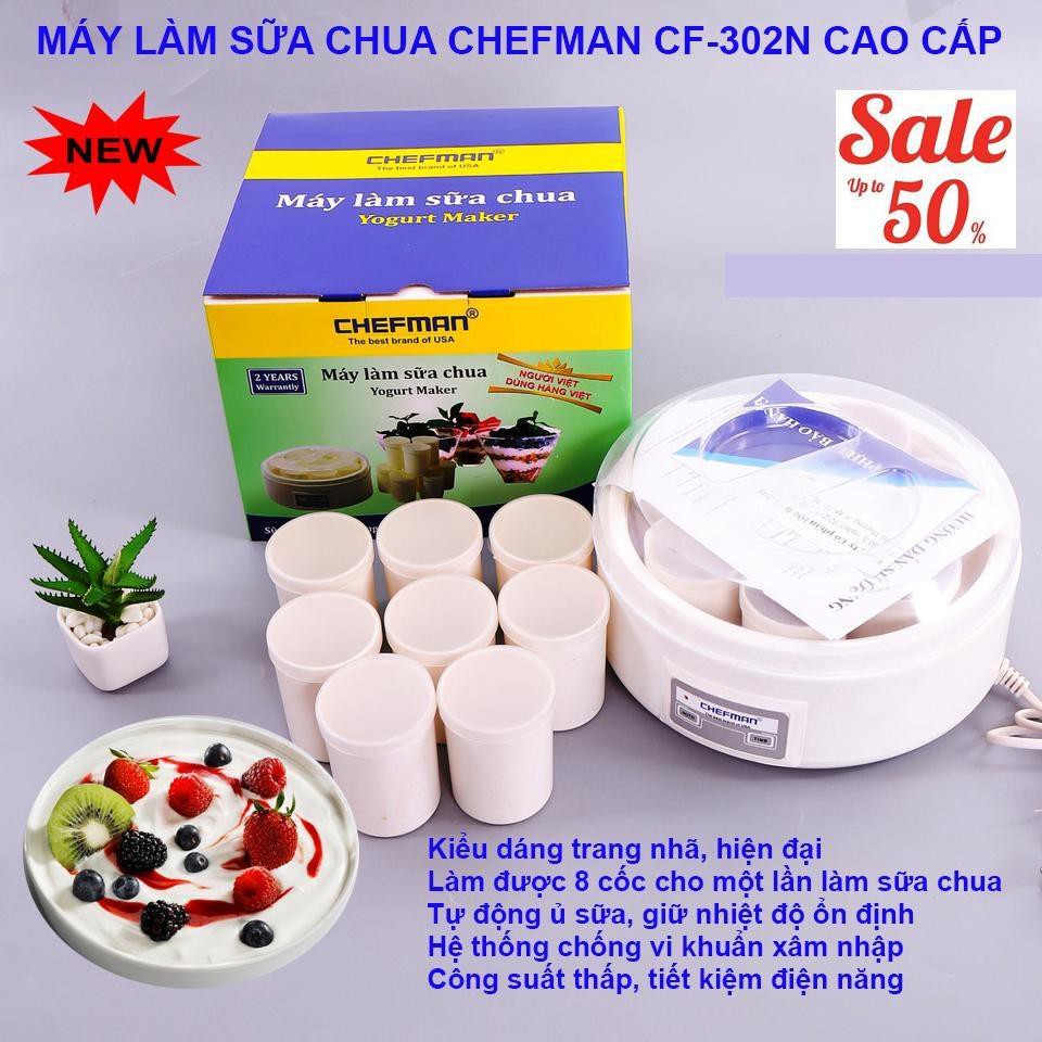 Máy làm sữa chua Chefman CM302T tặng kèm 8 cốc - Công suất 25w