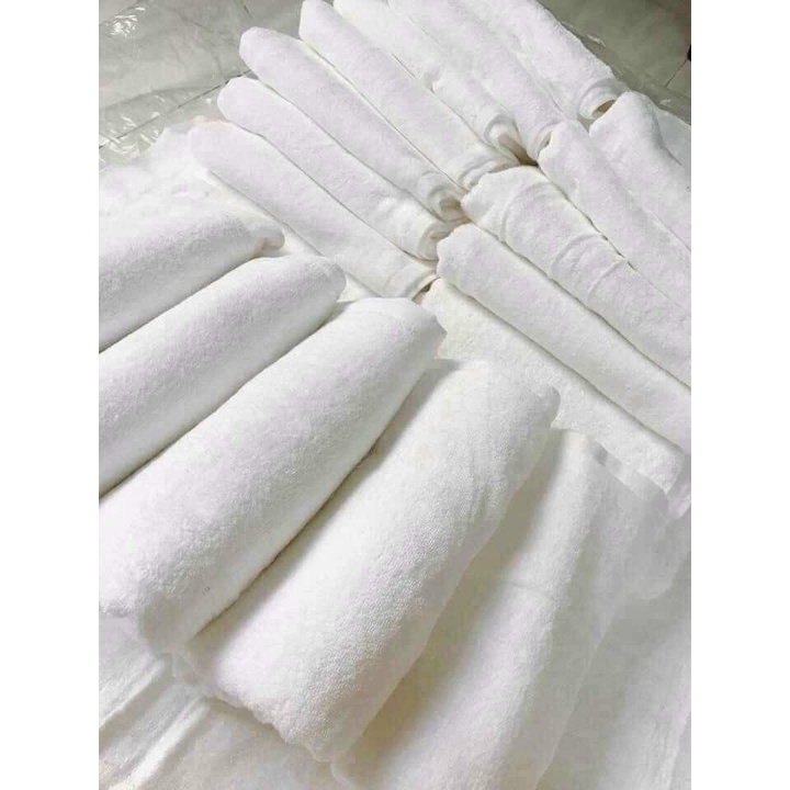 KHĂN TẮM KHÁCH SẠN CHẤT COTTON SIÊU DÀY DẶN, MÀU TRẮNG SANG TRỌNG