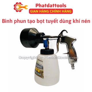 Bình phun tạo bọt tuyết dùng khí nén 1000ml-Tặng kèm 100ml dung dịch nước rửa xe không chạm-Đầu đen