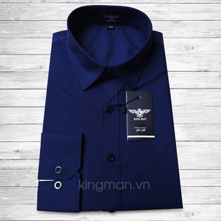 Sơ mi lụa trơn xanh đậm cực chất