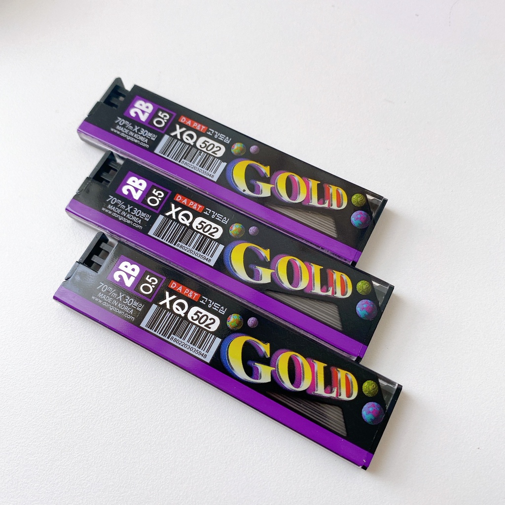 Ruột Chì 2B 0.5 mm Gold XQ 502 (70 mm x 30 Ngòi) - Hidari