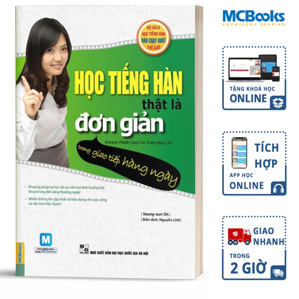 Sách - Học Tiếng Hàn Thật Là Đơn Giản Trong Giao Tiếp Hàng Ngày - Học Kèm App Online