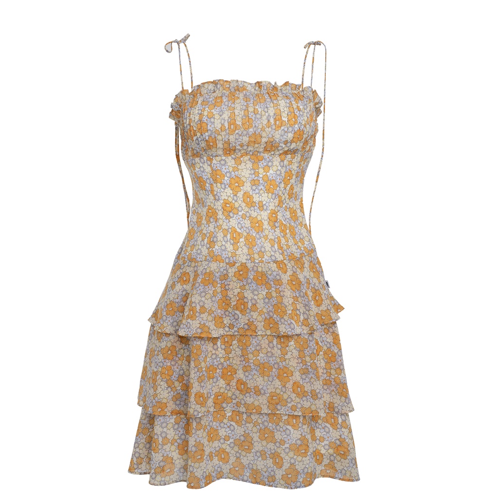 ĐầmJM Dress Desgin hoa nhún ngực 1S30.2207P
