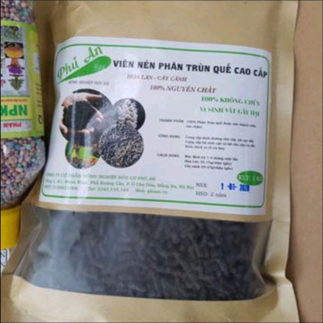 1kg Phân trùn quế dạng viên nén cao cấp