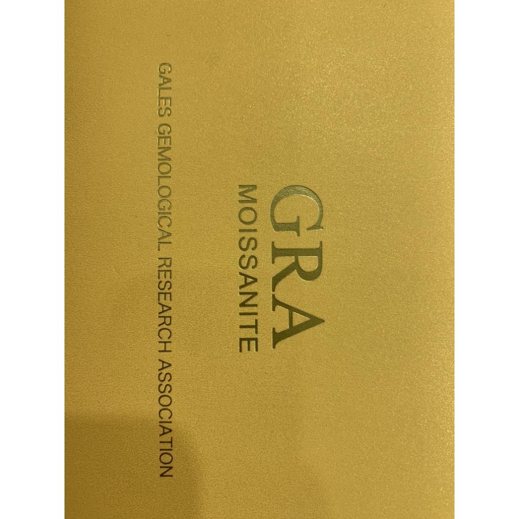 Kim cương nhân tạo Mỹ Moissanite giác cắt Asscher, nước D, độ sạch FL