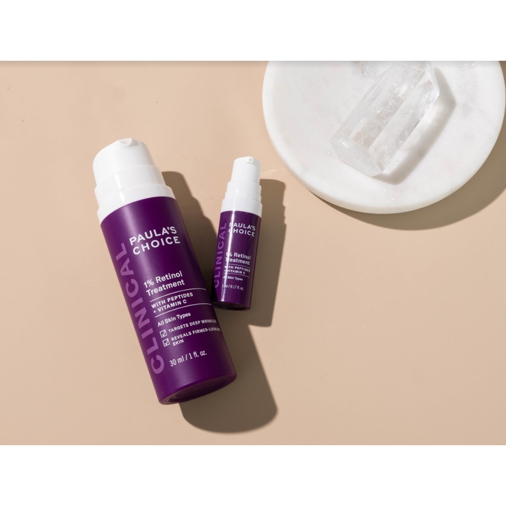 Tinh chất làm mờ nám và nếp nhăn Paula's Choice 1% Retinol Clinical Treatment 5ml &amp; 30ml [NHẬP KHẨU CHÍNH HÃNG 100%]
