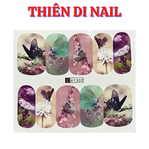 Stick nước 3D hoạ tiết bướm, miếng dán trang trí móng Thiên Di Nail