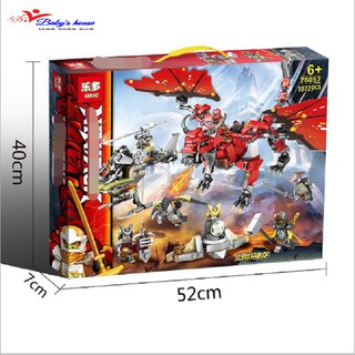 Bộ đồ chơi lắp ráp Ninja Phantom Flame Dragon red 76057