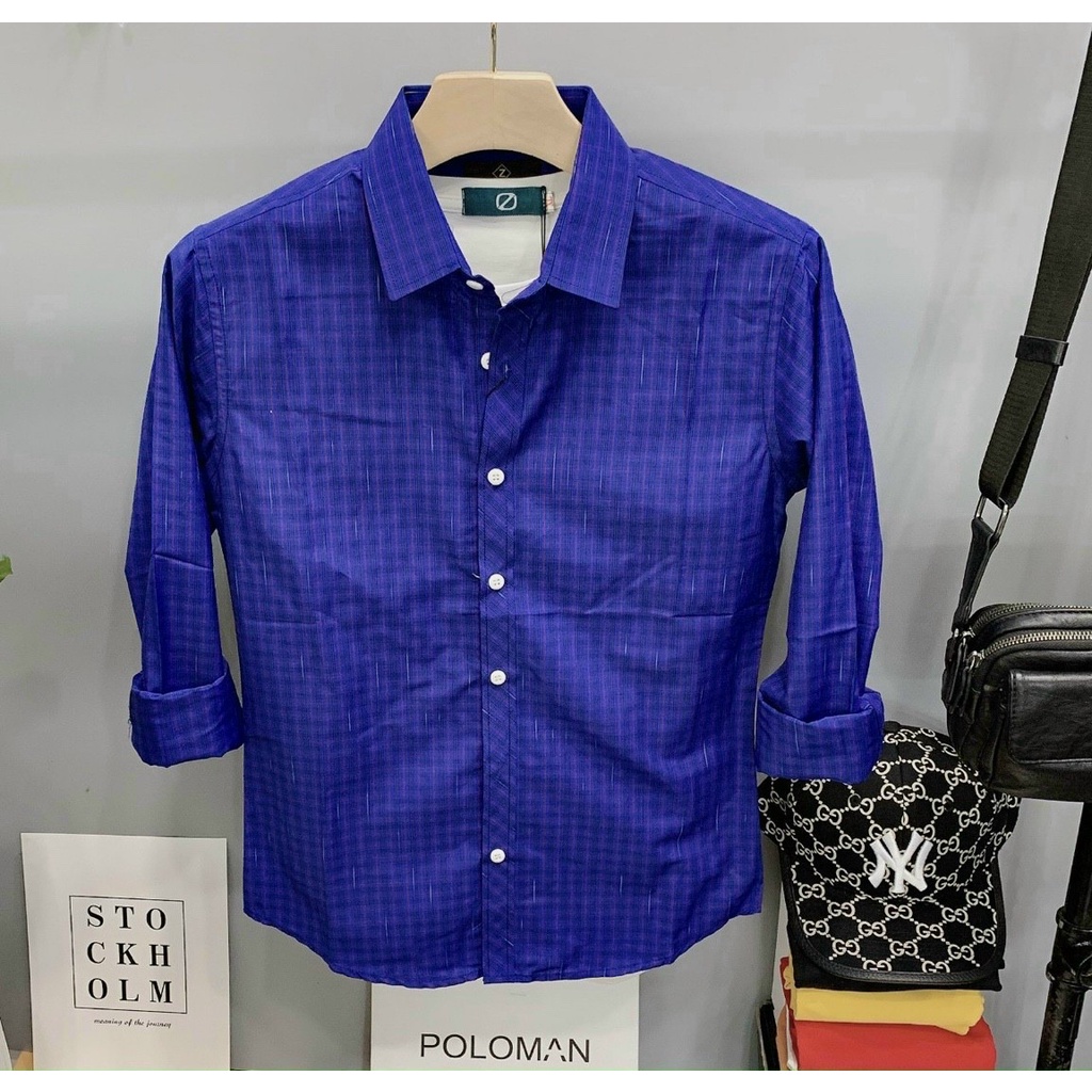 Sơ mi nam caro nhỏ dài tay siêu hot