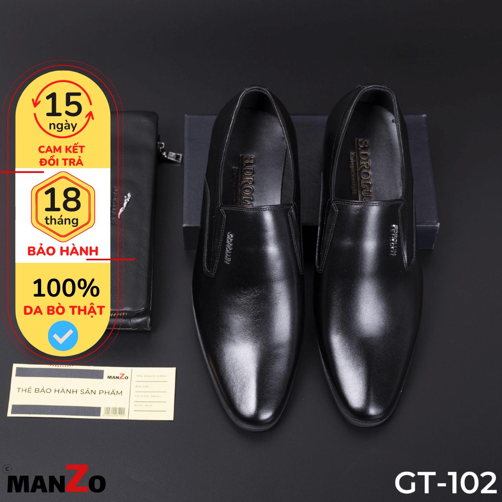 [DA BÒ THẬT] Giày da nam công sở tăng chiều cao – Manzo store – GT102