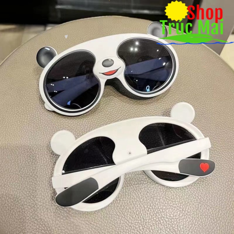 Kính Mát Chống tia hồng ngoại Hình panda đáng yêu kính gấu cho bé
