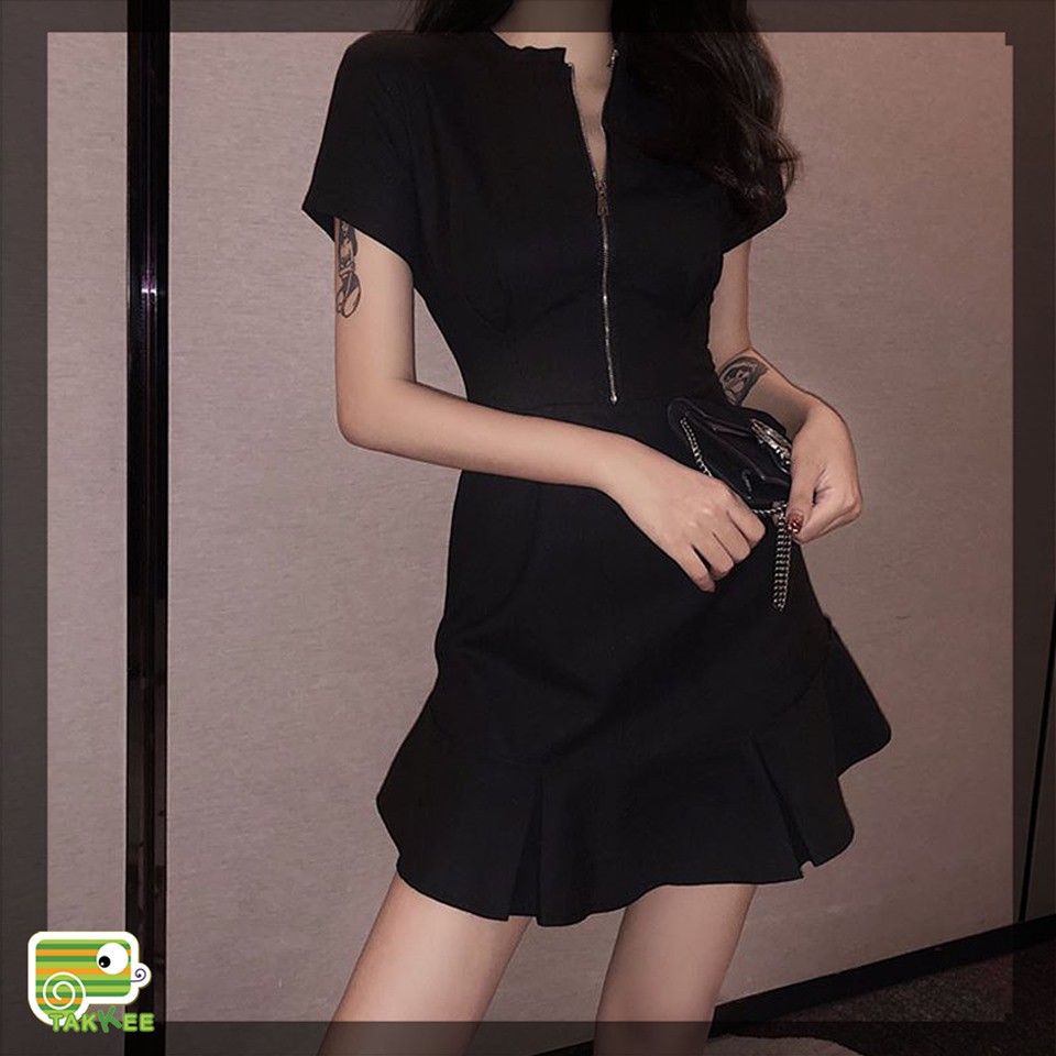 Váy Đầm Đuôi Cá, Váy Nữ Khóa Ngực Hàng Quảng Châu Hot Hit